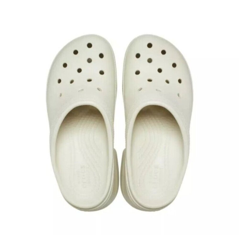 Crocs Womens Size 9 Siren Clog Platform Block High Heels Bone / White US W9/M7 - Picture 11 of 16